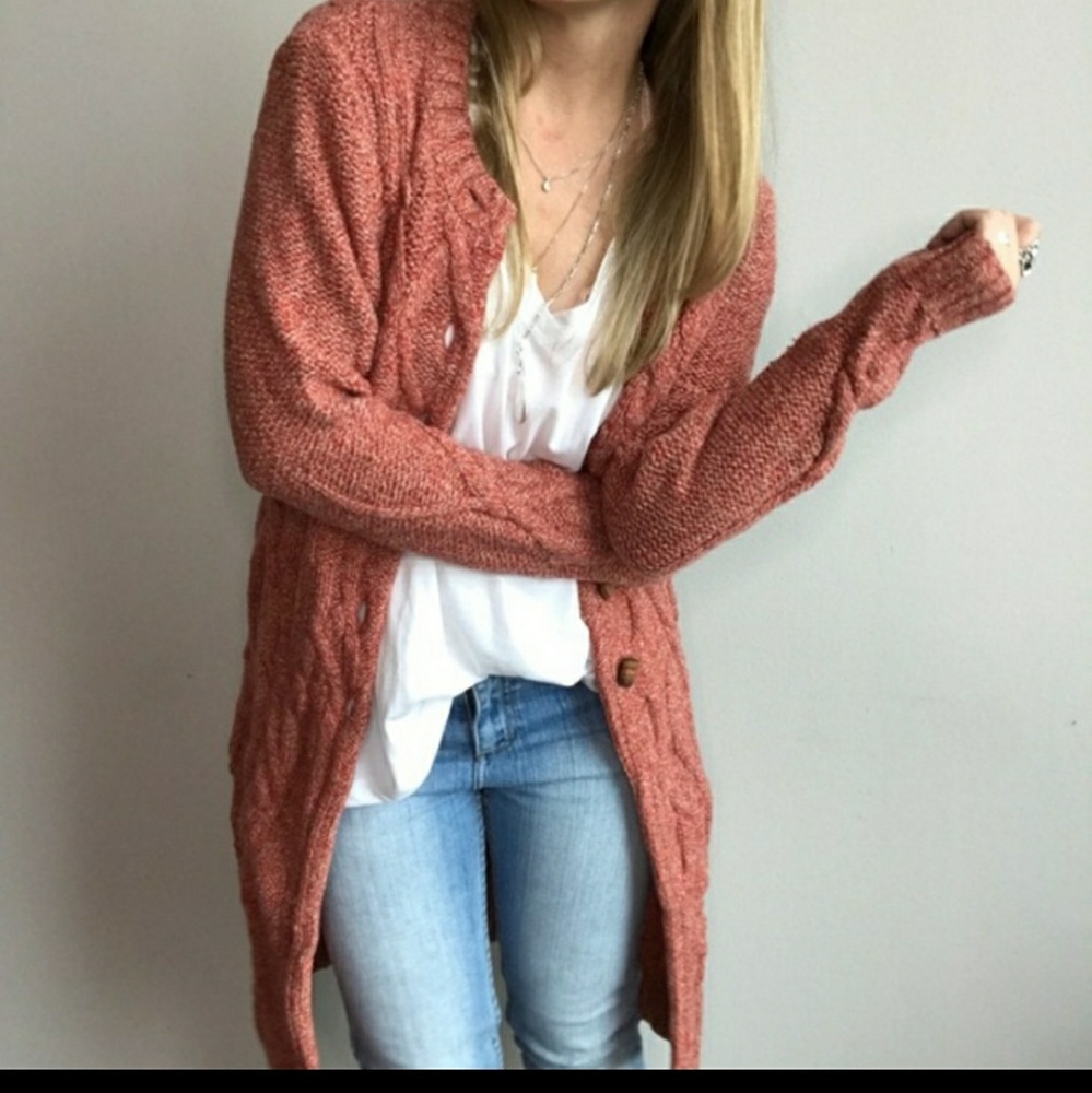 Anthro far away from close long cardigan